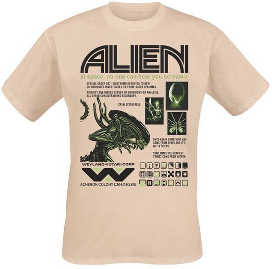 Alien Black And Green Special Order Heren T-shirt - natuur - XXL