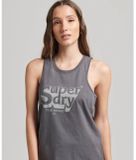Superdry Vintage Shadow Mouwloos T-shirt Grijs S Vrouw