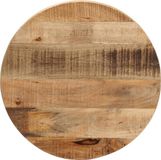 vidaXL Tafelblad, rond, Ø 50x2,5 cm, massief ruw mangohout