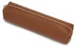 Icecat Étui à stylos en simili cuir, jaune-brun, avec fermeture éclair