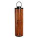 GILDE Windlicht Ambia uit hout - cilindrisch - hoogte 82cm x Ø 24cm - bruin/zwart - lantaarn