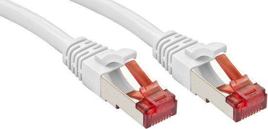 LINDY 47792 RJ45 Netwerkkabel, patchkabel CAT 6 S/FTP 1.00 m Wit 1 stuk(s)
