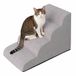 Relaxdays hondentrap, antislip, voor bed & bank, HxBxD 50 x 40 x 72 cm | met afneembare hoes, 4 treden, schuimstof