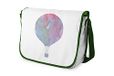 Bonamaison Digitaal bedrukte Messenger schooltas met kaki riem voor studenten, crossbody tas, koerierstas, schoudertas voor kinderen, meisjes, jongens, maat: 29x36 cm