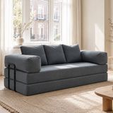 Best Life Slaapbank 2 Persoons - 3-Zits Zetelbed - Sofa - Bedbank - Bank - Grijs