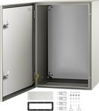 VEVOR Nema Stalen Behuizing 60x40x25cm Nema 4x Stalen Schakelkast Ip66 Waterdicht en Stofdicht Elektrische Aansluitdoos voor Buiten/Binnen Met Montageplaat