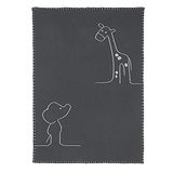 Nattou Gebreide deken, 100% katoen (gebreid), omkeerbaar, 100 x 75 cm, Luna en Axel, groen