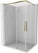 Mexen Rox Duo cabine de douche coulissante 100 x 85 cm, transparent, or