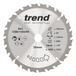 Trend Wood CSB/18524A Accu-cirkelzaagblad, diameter 185 mm, 30 mm boring, 24 tanden