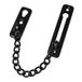 Amig – Veiligheidsketting voor deuren, 18/8 roestvrij staal, zwart, 170 mm x 3 mm ketting, binnensluiting voor draai- en schuifdeuren, inclusief schroeven
