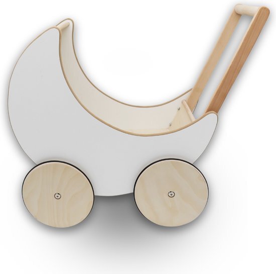 Rijoka Houten Poppenwagen Loopwagen | 40x32x45cm