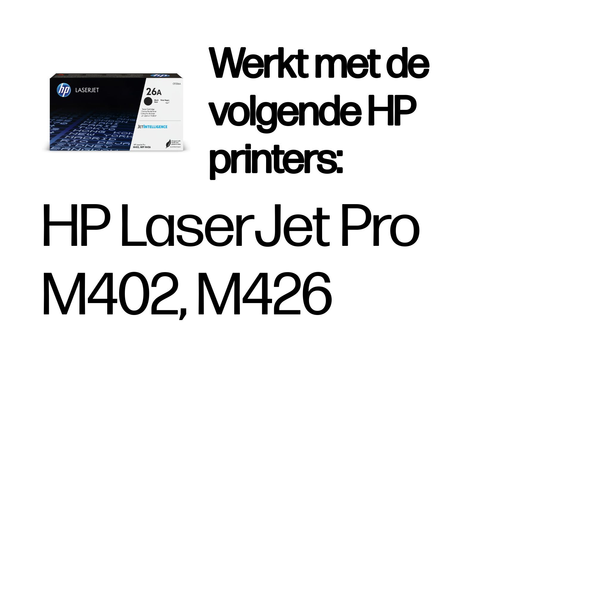 HP 26A Original Black Toner Cartridge - 3,100 Pages - CF226A