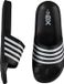 XQ Slippers Dames - Stripes - Zwart