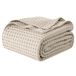 Elegant Comfort Premium wafeldeken van 100% katoen - lichtgewicht ademende wafelgeweven beddeken - zachte en warme deken voor het hele seizoen voor bank, bank en bed, kingsize 228 x 274 cm, linnen