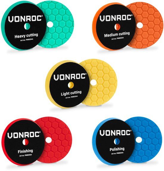 VONROC Polijstschijven - Ø 150mm - Set van 5 stuks