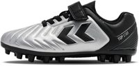 Hummel Kindervoetbalschoenen Top Star 2.0 MG Zwart/Zilver Synthetisch Rubber Veters/Klittenband Unisex Kinderen Maat 28