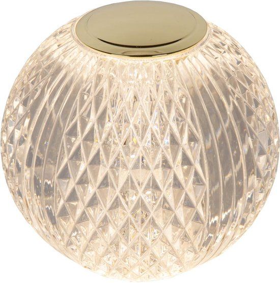 Lucide CINTRA Tafellamp - Ø 9 cm - LED Dimb. - 1x1,5W 3000K - 3 StepDim - Transparant