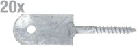 Alberts 843540 Schuttingrailhouder met houtdraad | thermisch verzinkt | om op te schroeven | 120 / 8 x 60 mm | Set van 20