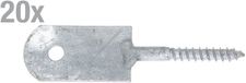 Alberts 843540 Schuttingrailhouder met houtdraad | thermisch verzinkt | om op te schroeven | 120 / 8 x 60 mm | Set van 20