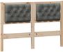 vidaXL - Hoofdbord - Anders - Bruin - en - donkergrijs - 135 - cm - Massief - grenenhout