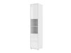 CONCEPTION PRO Armoire 2 portes blanc/blanc brillant