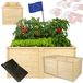 MODO24 Hochbeet Holz XL, Modular, Pflanzkasten, Gemüsebeet, Kräuterbeet, Massivholz Kiefer, Garten, 149x79x75 cm, Natur, ZOB