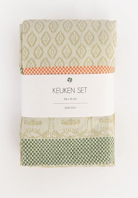 Sissy-Boy - Groene handdoek en theedoek
