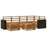 vidaXL - Buiten - bank - set - 7 - st - Naturel - Polyester