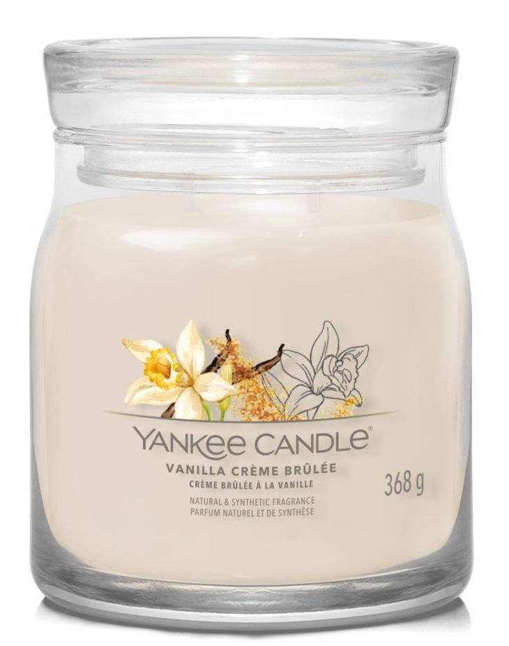 Yankee Candle Vanilla Crème Brûlée Cylinder Candle - Cinnamon, Vanilla - 50 Hours - Brown