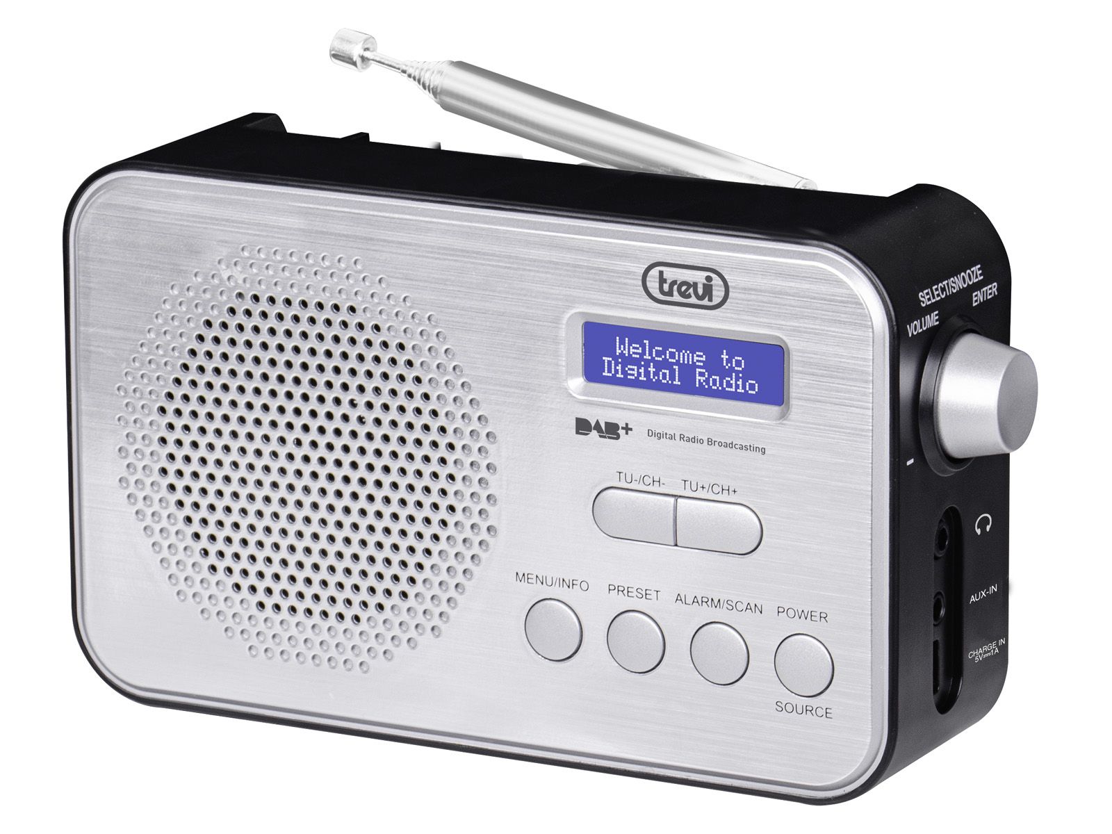 Trevi DAB 7F92 R - Draagbare DAB/DAB+ Radio - Zwart/Wit
