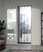 CANDO porte moustiquaire à lamelles porte coulissante 120x260cm gris