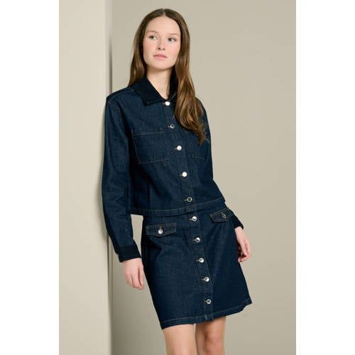 LOLALIZA katoenen spijkerjas - donkerblauw