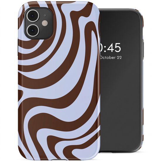 Selencia Hoesje - Geschikt voor Apple iPhone 11 - Backcover - Dream Swirl Chocolate