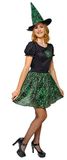 Rubies Spiderweb Neon heksenkostuum voor dames, jurk en hoed, groen