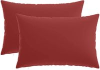 vidaXL - Coussin - Rouge vin - Polyester - 2 pièces