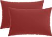 vidaXL - Coussin - Rouge vin - Polyester - 2 pièces