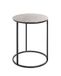HAKU Bijzettafel rond zwart zilver metaal ronde salontafel klein - Maat: H 52 cm x Ø 41 cm, Stijl: Modern