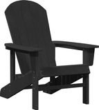 vidaXL Adirondack-stoel Zwart HDPE