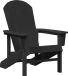 vidaXL Adirondack-stoel Zwart HDPE