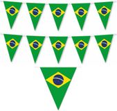 Merkloos / Sans marque Espa Nv 10x Brazilie Vlaggenlijn - 5 Meter