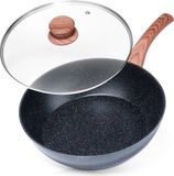 Vilde Poêle à frire Granit avec couvercle en verre BLACK&WOOD 28 cm
