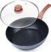 Vilde Poêle à frire Granit avec couvercle en verre BLACK&WOOD 28 cm