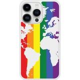 iPhone 14 Pro Map LGBT Bedrukt siliconen hoesje