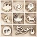 DPCraft Houten vormen - Baby, 40 stuks