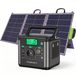 Station électrique portable 222Wh avec panneau solaire 100W, 300W (600W en crête) générateur solaire, batterie externe