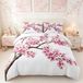 Blossom Ensemble de literie, lit deux personnes, 3 pièces, microfibre, doux