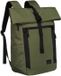 Peterson Sac à dos à roulettes Vert 15,6 pouces Ordinateur portable Synthétique Étanche Unisexe