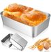 Dailygoods Moule à pain 3 pièces - Acier inoxydable - Lavable au lave-vaisselle - Rectangulaire - Durable - Dimensions 22x15x6 cm