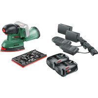 Bosch Universal Sander 18V-10 - 2x 2.5Ah Battery Starter Kit