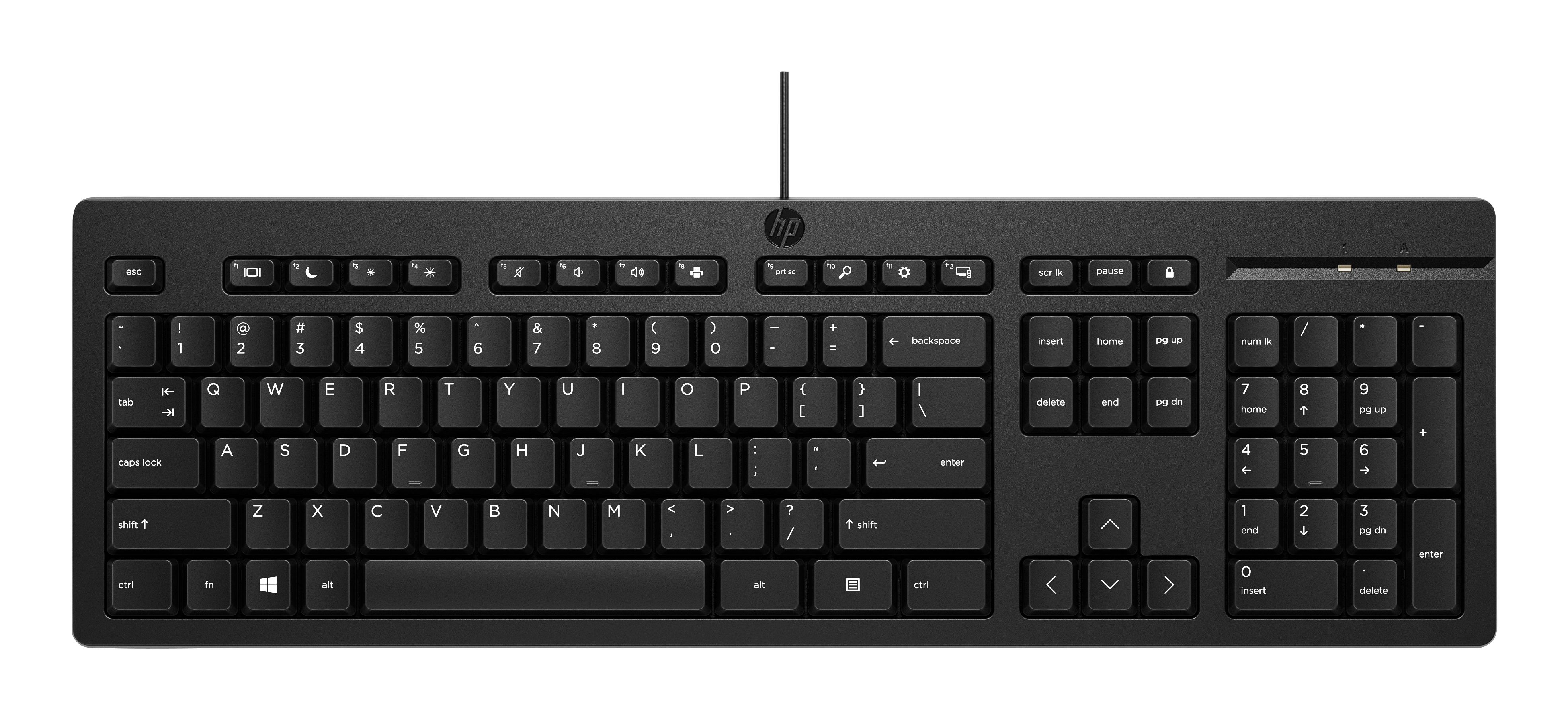 HP 125 Bedraad USB Toetsenbord Zwart